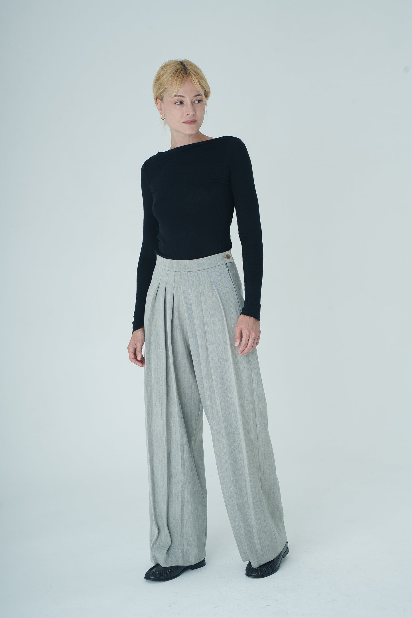 Pantalon à plis Basilic