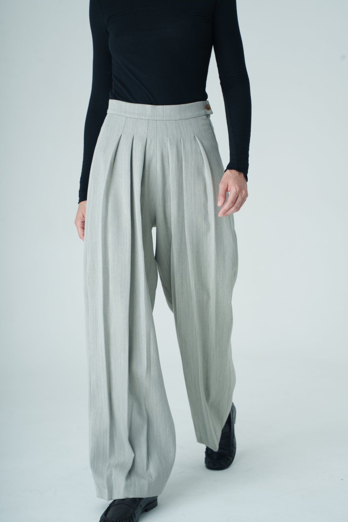 Pantalon à plis Basilic